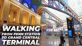 Walking NYC  Penn Station to Times Square amp Grand Central Terminal July 2021 [upl. by Suter]