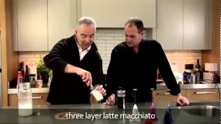 aerolatte  milk frother makes three layer caffè latte macchiato [upl. by Carmine991]