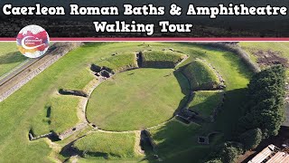 CAERLEON ROMAN BATHS amp AMPHITHEATRE WALES  Walking Tour  Pinned on Places [upl. by Slifka659]