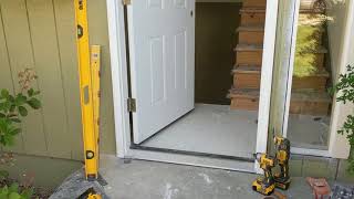 Jeld Wen Front Door Installation  Really crappy products and craftsmanship PART 1 [upl. by Boutis83]