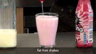 How to make a fat free milkshake using an aerolatte milk frother [upl. by Nath]