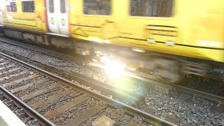 Merseyrail 507 009 making arcs at Birkdale station [upl. by Demmer82]