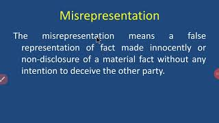 Misrepresentation [upl. by Bugbee]